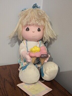 Vintage Applause Precious Moments Plush Doll 11" Holding Ice Cream Cones 1987